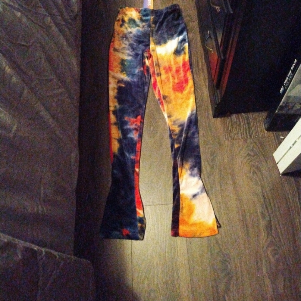 Shein colorful bell bottom sexy pants size medium new